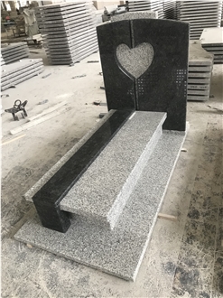 China G602  Nanan Mayflower Snow Grey Granite  Headstone
