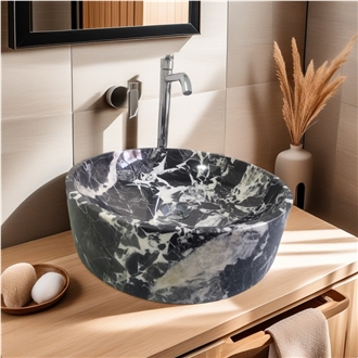 Black Marble Wash Basin