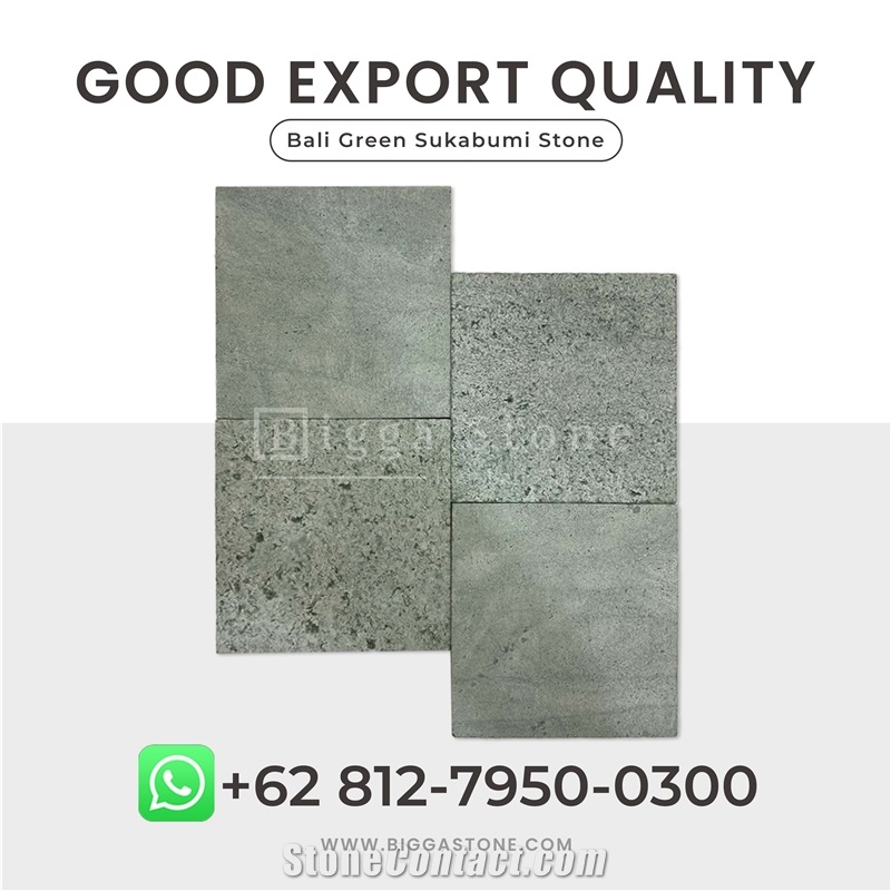 Green Sukabumi Stone Bali Quartzite Pool Tiles