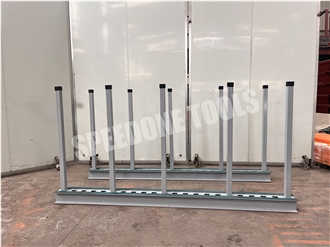 Rails With Rubber Heavy Duty Slab Storage Rack B