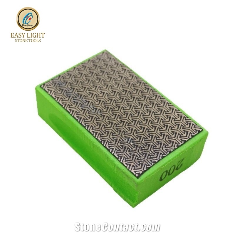 Foam Back Electroplated Diamond Hand Polishing Pads