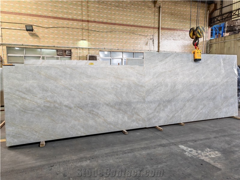 7006 Taj Mahal Extra PD Printed Quartz Slabs For Hotel