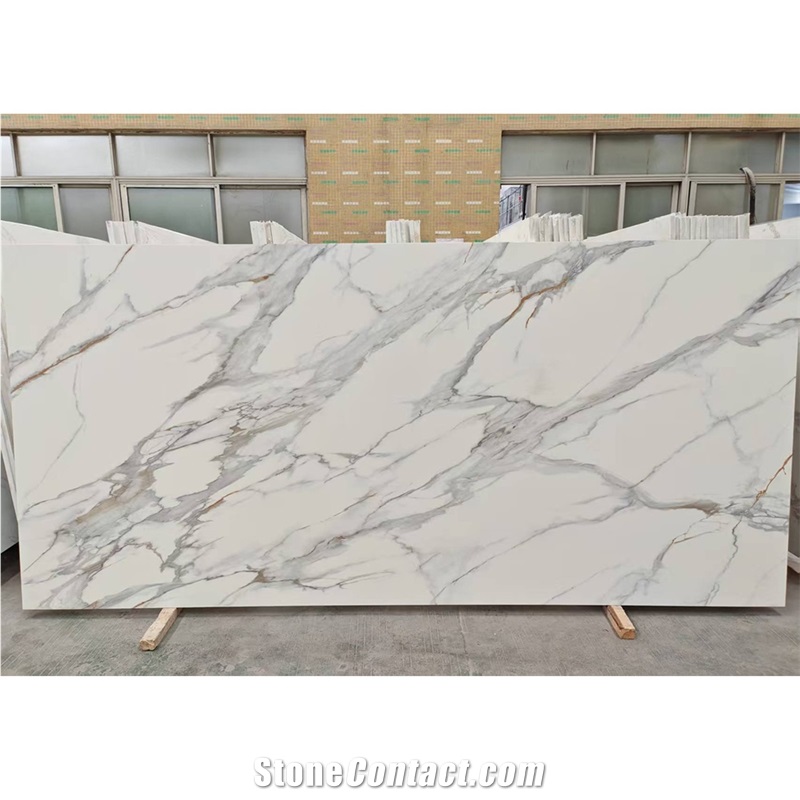 7016 Calacatta Borghini Extra Printed Quartz Slabs