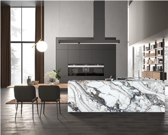 Modern 7013 Cristallo Quebec PD Quartz Kitchen Bar Tops