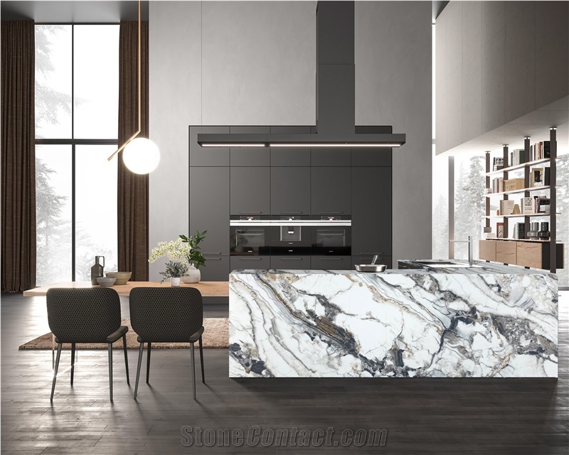 Modern Furniture 7013 Cristallo Quebec PD Sintered Stone Kitchen Bar Tops