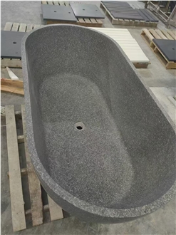 Solid Artificial Stone Terrazzo Freestanding Bathtub