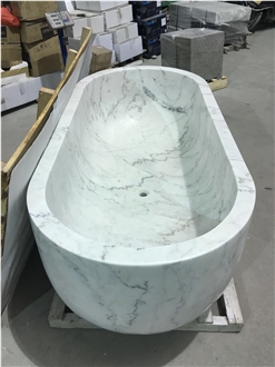 Solid Stone Grey Terrazzo Freestanding Bathtub For SPA