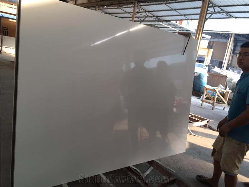 Pure White Quartz Countertops Artificial Stone Countertop