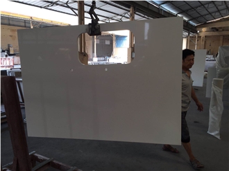 Pure White Quartz Countertops Artificial Stone Countertop