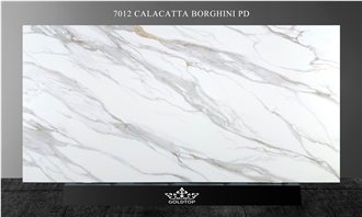 High Quality 7012 Calacatta Borghini PD Quartz Slabs