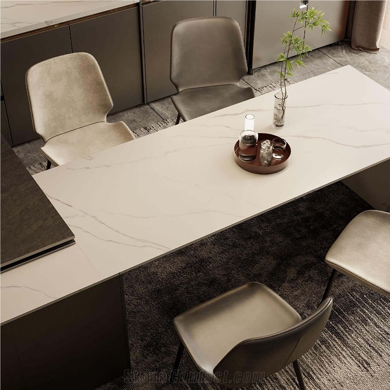 Bianco Carrara White Matt Sintered Stone Table Top