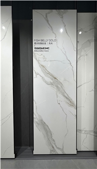 China Calacatta Gold Glossy 15Mm Porcelain Slabs