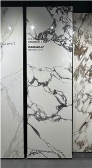 China Calacatta Viola White Polished 15Mm Porcelain Slabs
