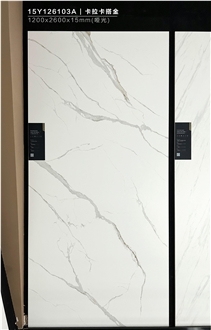 China Calacatta White Matt 1.2X2.6M 15Mm Porcelain Slabs