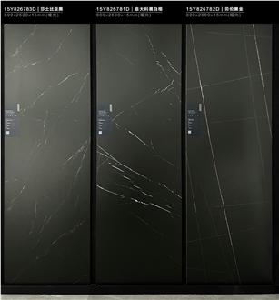 China Nero Portoro Black Matt 15Mm Porcelain Slabs