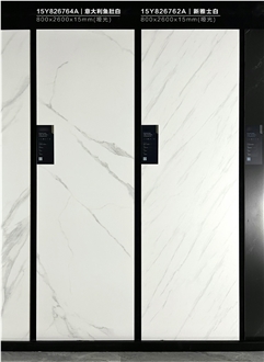 China Pirgon White Matt 15Mm Porcelain Slabs