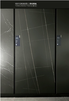 China SHAKESPEARE BLACK Matt 1.2X2.6M 15Mm Porcelain Slabs