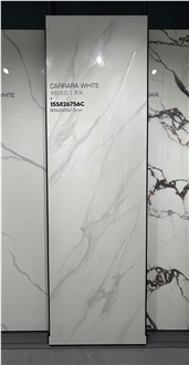 Chinese Calacatta Caldia White Polish 15Mm Porcelain Tiles