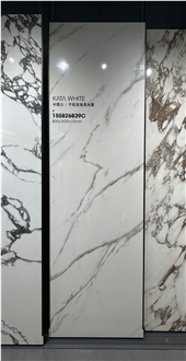 Chinese Calacatta White Polished 15Mm Porcelain Tiles