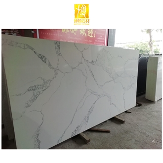 Artificial Stone Calacatta White Quartz Slabs