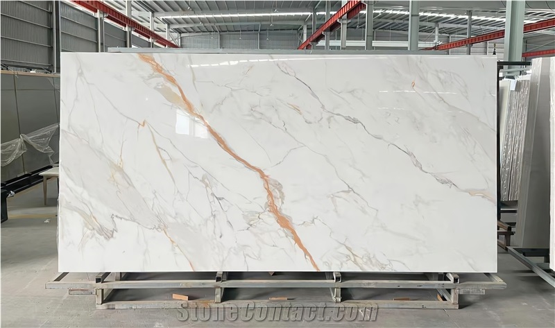 Calacatta Gold Sintered Stone Slabs For Home Design