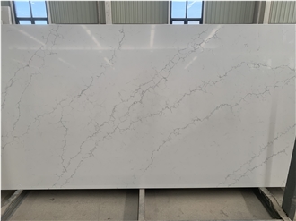 Calacatta Light Veins White Quartz Slabs