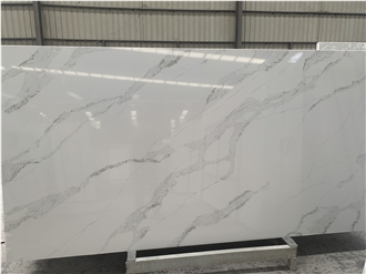 Kungfu Stone Calacatta White Quartz Slabs
