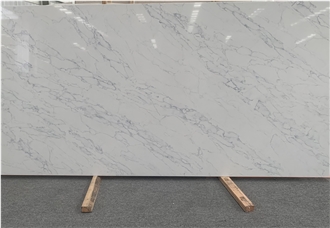 Kungfu Stone Export Calacatta Rai White Quartz Slabs
