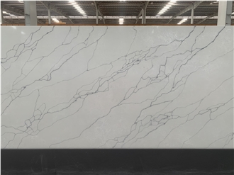 Kungfu Stone Export Calacutta White Veins Quartz Slabs