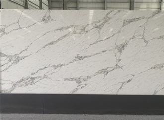 Kungfu Stone Supply Calacatta Fan White Quartz Slabs