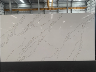 Kungfu Stone Wholesale Calacatta Espuela Gold Quartz Slabs