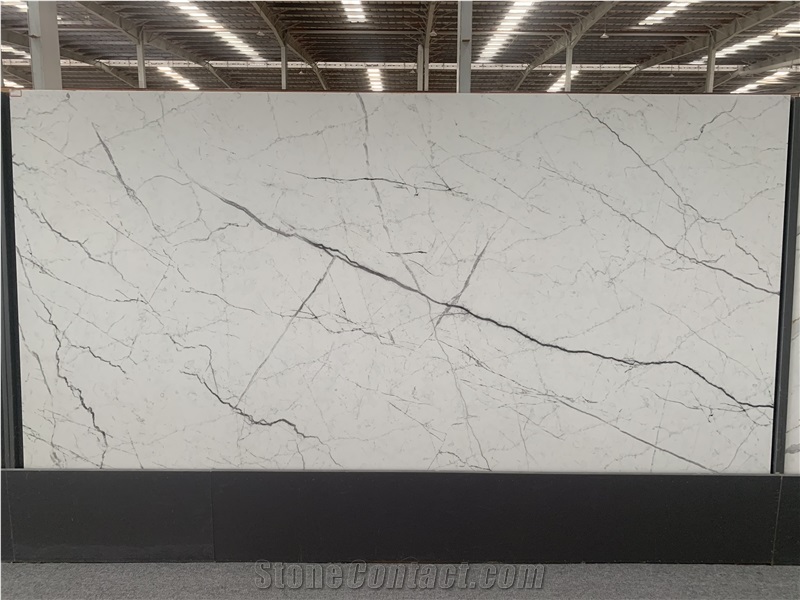 Kungfu Stone Wholesale Thin Black Veins Quartz Slabs