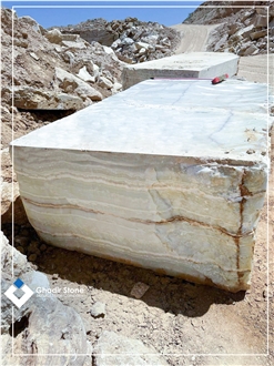 White Onyx With Black Lines Blocks