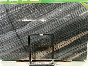 Black Wood Vein Marble Slabs