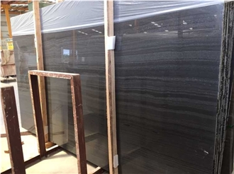 Black Wooden Marble Slabs Tiles