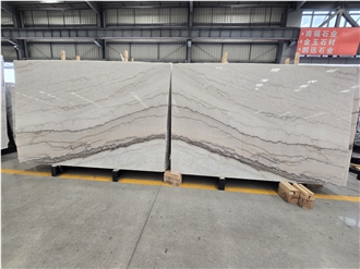 China Natural Stone Guangxi White Marble Slabs