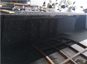 Good Quality Black Galaxy Granite Slabs