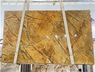 Rainforest Brown Marble Slabs