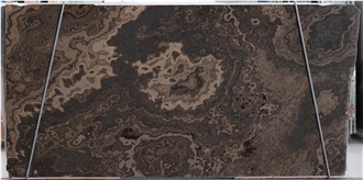 Eramosa Tobacco Brown Marble Cross Cut Slabs