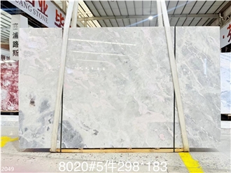 China Bianco Picasso Marble Slabs White Stone Tile Floor Use