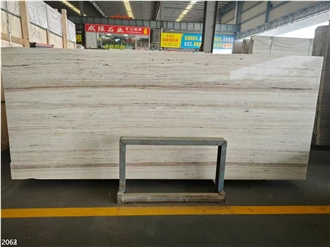 Crystal Wood Grain Marble Slabs White Wooden Stone Tile