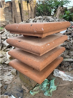 Naranja Cantera Wall Coping Stone, Wall Parapets