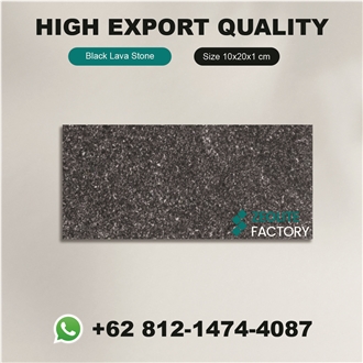 10X20cm Black Volcanic Lava Stone Tiles
