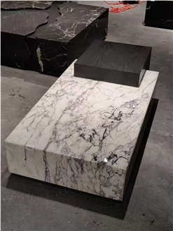 Decorative Marble Calacatta Viola Coffee Table With Wood