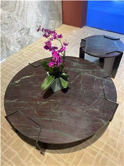 Luxury Quartzite Moulin Rouge Coffee Table For Restaurant