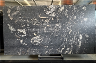 Titanium Black Gold Granite Leathered 20MM Slabs