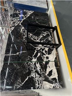 Bvlgari Black Marble Slabs Unique Texture Durable Design