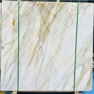 Calacatta Gold Marble Slabs Golden Veins Luxury Appeal