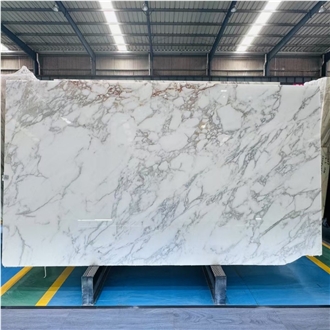 Calacatta Gold Marble Slabs Lustrous Surface Opulent Feel