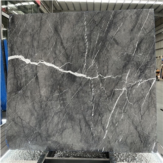 Italian Grey Marble Slabs With White Veins